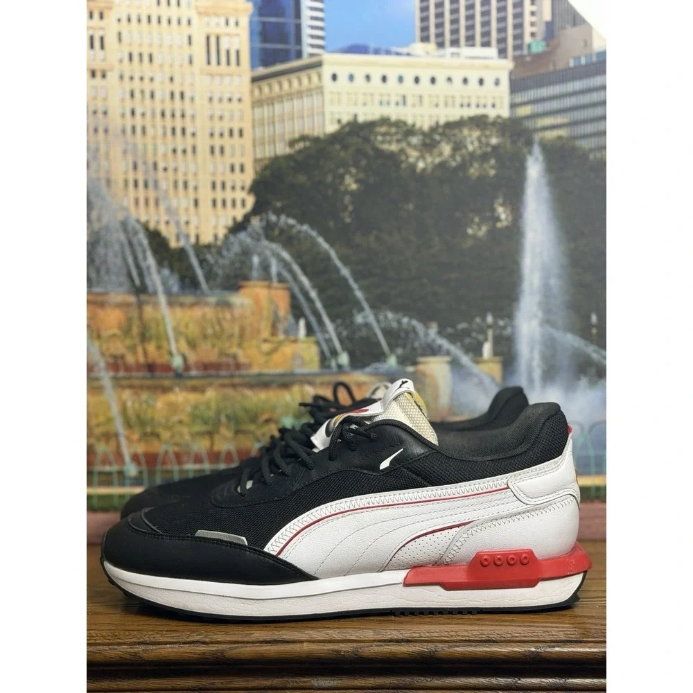 Puma City Rider BLK/RED/WHITE Style #382554-01 Men's Size 11 Shoes